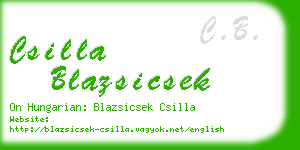 csilla blazsicsek business card